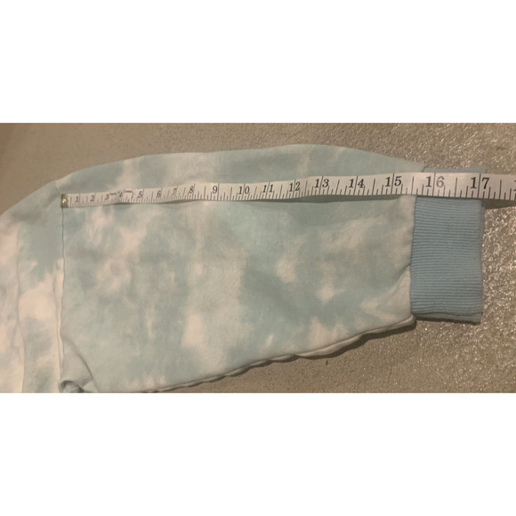 L'URV Solar Mist Womens Sweatshirt Size Large Turquoise 100%Cotton Yoga Pullover - Picture 11 of 11